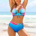 Lucija | Luksuzan visoki bikini s vibrantnim uzorkom